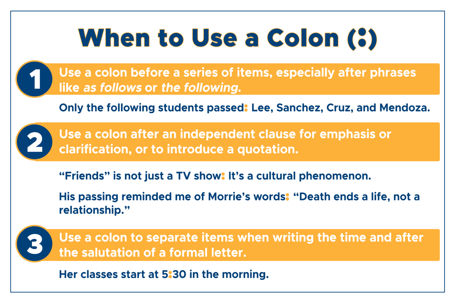 When To Use A Colons