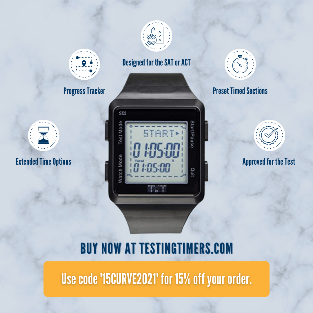 Testing Timers SAT and ACT Digital Watch for Time Management on Standardized Tests