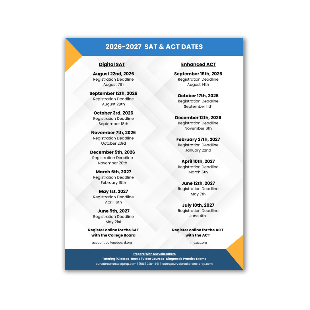 2026-2027 SAT & ACT Dates